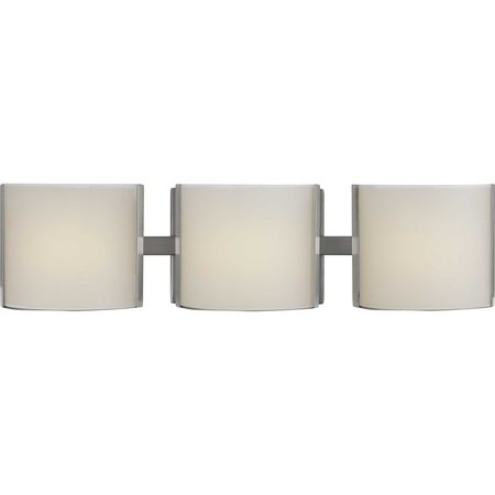 Progress Lighting Arch LED Collection Brushed Nickel Three-Light LED Bath P300291-009-30